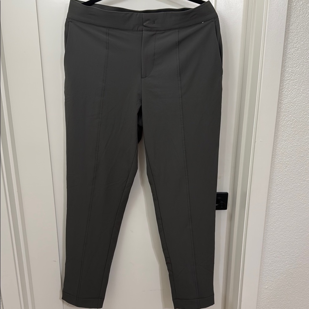 MONDETTA Women’s Gray Trouser Pants Pockets Lined Pockets Zip Office Career